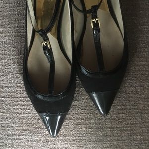 FINAL PRICE Michael Kors Black Suede Pointed Flats